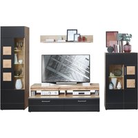 Wohnwand Sonate Eiche Nachbildung schwarz matt B/H/T: ca. 340x208x52 cm Wohnwand Sonate Eiche Nachbildung schwarz matt B/H/T: ca. 340x208x52 cm von XXXL