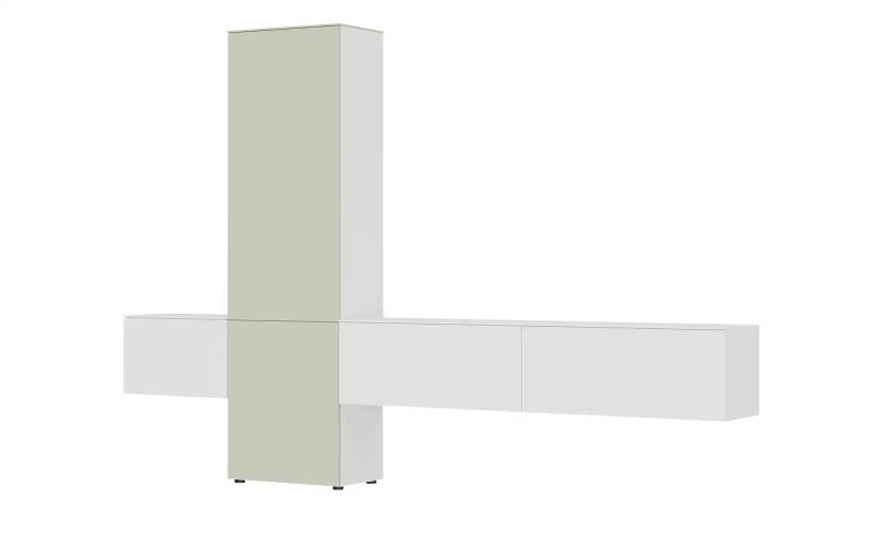 Wohnwand  Style ¦ grün ¦ Maße (cm): B: 301 H: 205 T: 38.0 Kommoden & Sideboards > Wohnwände - Möbel Kraft