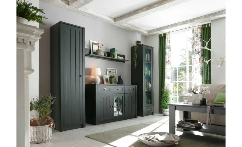 Wohnwand   ¦ grün ¦ Maße (cm): B: 270 H: 198 Kommoden & Sideboards > Wohnwände - Möbel Kraft