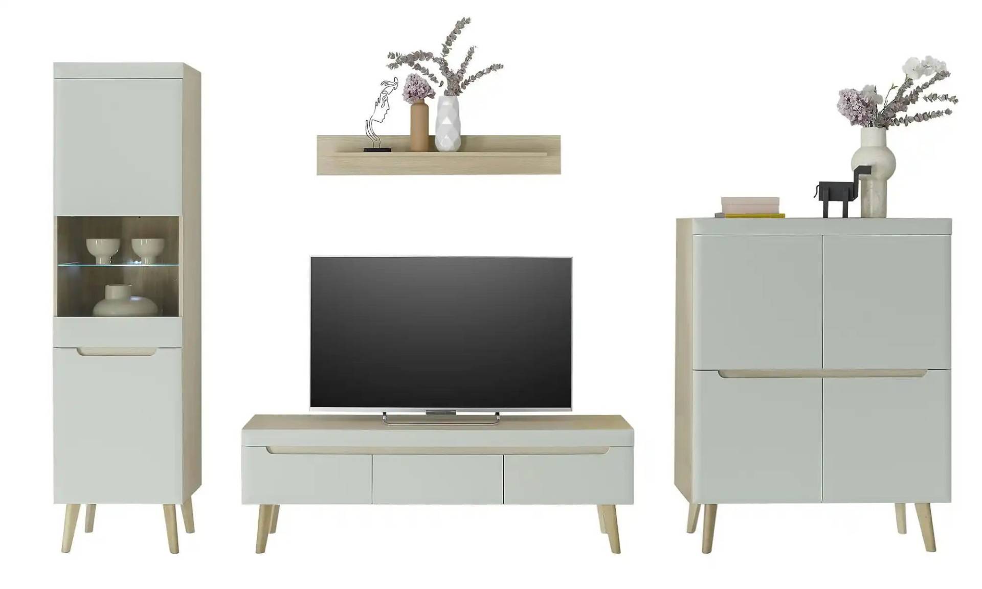 Wohnwand   ¦ grün ¦ Maße (cm): B: 360 H: 197 Kommoden & Sideboards > Wohnwände - Möbel Kraft