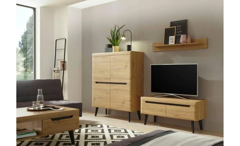 Wohnwand   ¦ holzfarben ¦ Maße (cm): B: 234 H: 170 T: 40.0 Kommoden & Sideboards > Wohnwände - Möbel Kraft