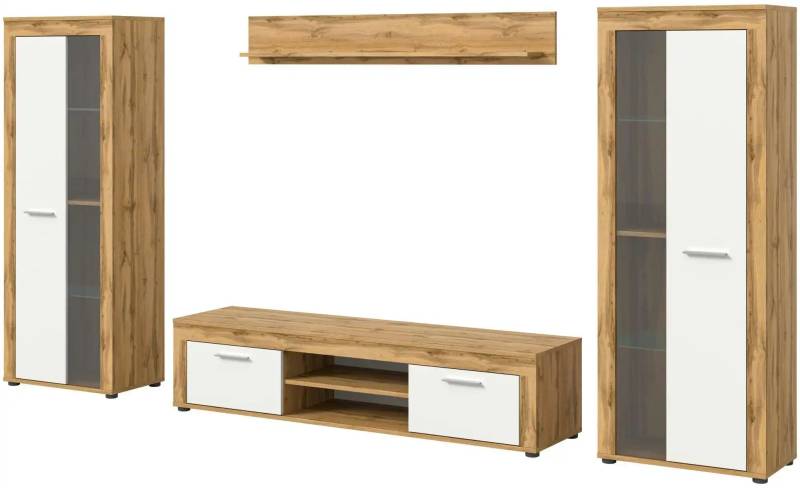 Wohnwand  Bardenas ¦ holzfarben ¦ Maße (cm): B: 310 H: 159 Kommoden & Sideboards > Wohnwände - Höffner