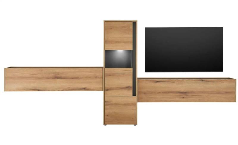 Wohnwand   ¦ holzfarben ¦ Maße (cm): B: 350 H: 155 Kommoden & Sideboards > Wohnwände - Möbel Kraft