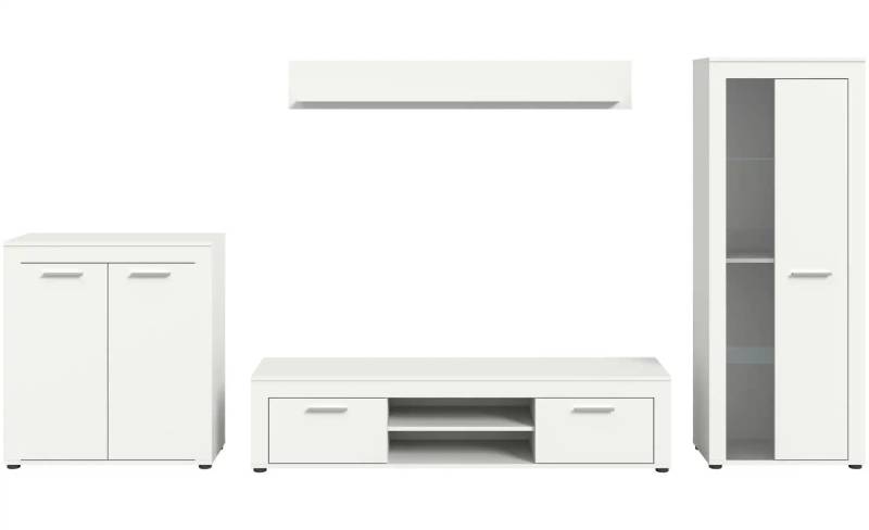 Wohnwand  Bardenas ¦ weiß ¦ Maße (cm): B: 330 H: 159 Kommoden & Sideboards > Wohnwände - Höffner