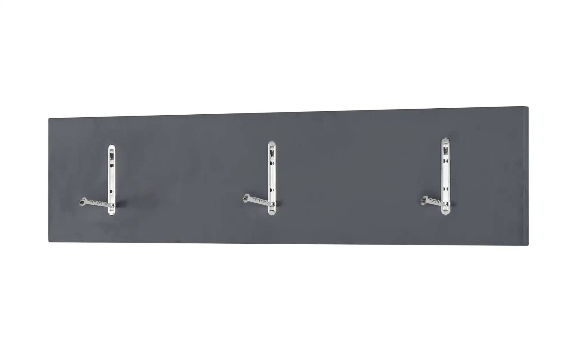 Wohnwert Garderobenleiste  Nicolo ¦ grau ¦ MDF-Platte ¦ Maße (cm): B: 100 H: 25 T: 3.0 Garderoben & Kleiderstangen > Hakenleisten - Möbel Kraft