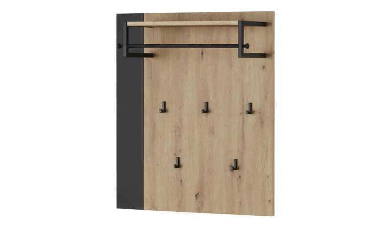 Wohnwert Garderobenpaneel  Arca ¦ holzfarben ¦ Holzwerkstoff,Glas ¦ Maße (cm): B: 81 H: 93 T: 26.0 Garderoben & Kleiderstangen > Wandgarderoben - Möbel Kraft