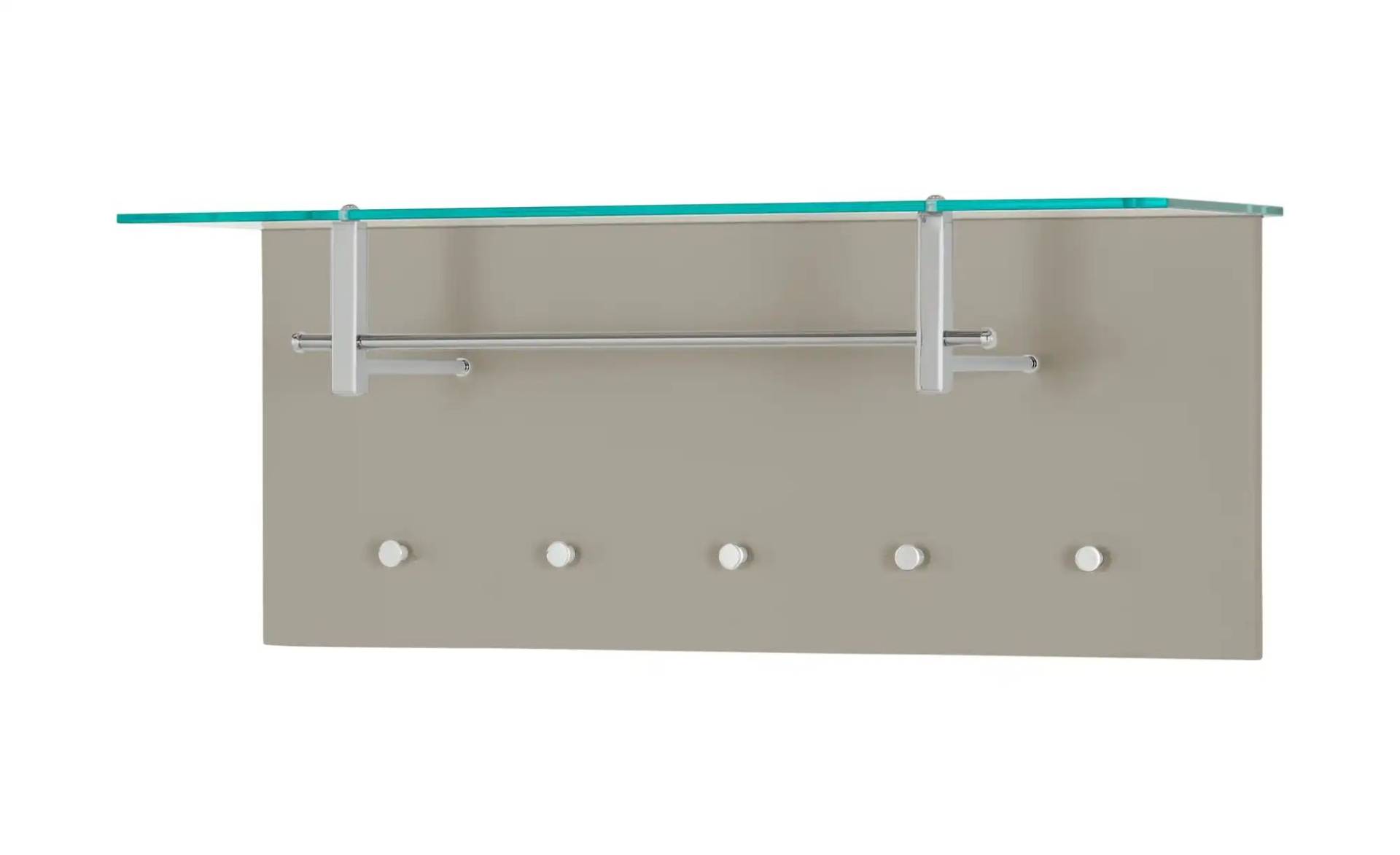 Wohnwert Garderobenpaneel  Nicolo ¦ beige ¦ MDF-Platte,Glas ¦ Maße (cm): B: 102 H: 41 T: 32.5 Garderoben & Kleiderstangen > Wandgarderoben - Möbel Kraft