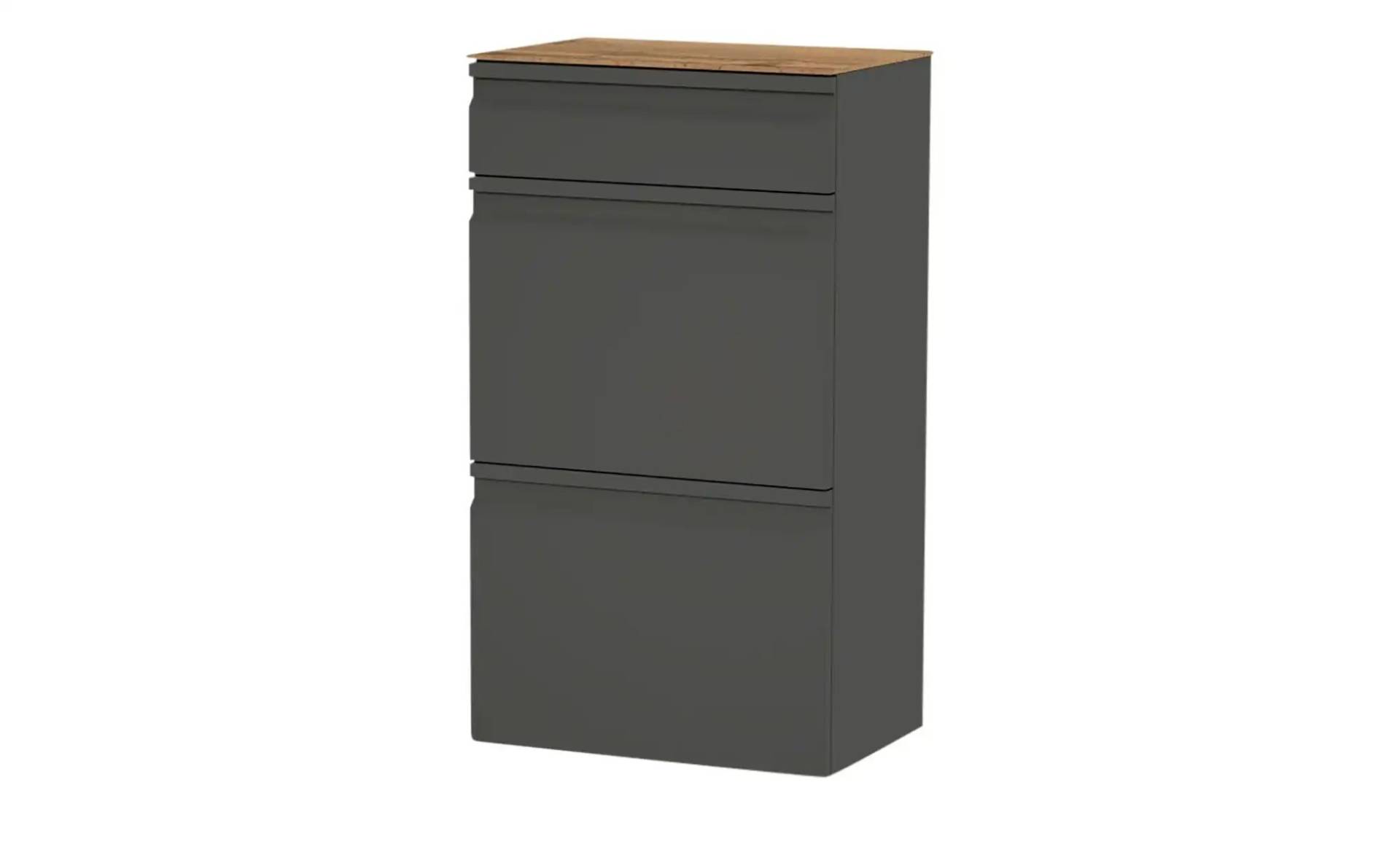 Wohnwert Hängeschrank  Leo ¦ grau ¦ Maße (cm): B: 53 H: 94 T: 36.0 Garderoben & Kleiderstangen > Schuhgarderoben & Schränke - Möbel Kraft