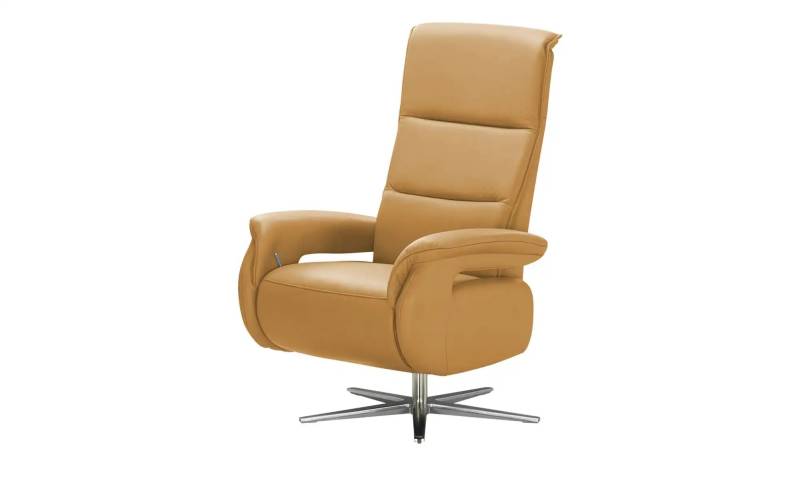 Wohnwert Relaxsessel Echtleder Mira ¦ gelb ¦ Maße (cm): B: 81 H: 119 T: 93.0 Polstermöbel > Sessel > Drehsessel - Möbel Kraft