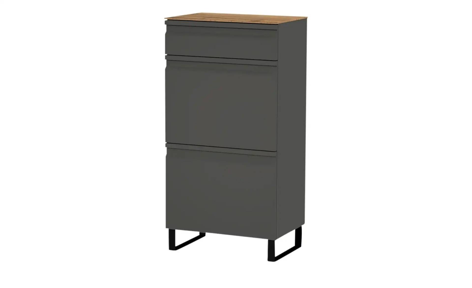 Wohnwert Schuhschrank  Leo ¦ grau ¦ Maße (cm): B: 53 H: 104 T: 36.0 Garderoben & Kleiderstangen > Schuhgarderoben & Schränke - Möbel Kraft