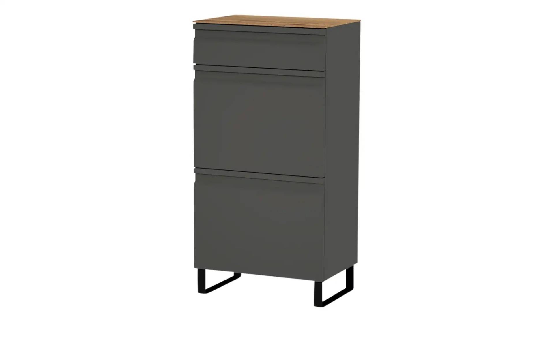 Wohnwert Schuhschrank  Leo ¦ grau ¦ Maße (cm): B: 53 H: 104 T: 36.0 Garderoben & Kleiderstangen > Schuhgarderoben & Schränke - Möbel Kraft
