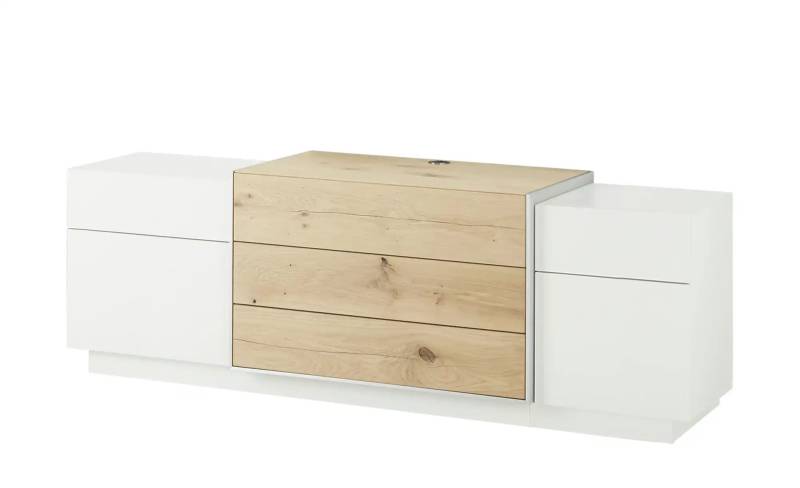 Wohnwert TV-Element  Media Design ¦ weiß ¦ Maße (cm): B: 198 H: 61 T: 48.0 Kommoden & Sideboards > Lowboards - Möbel Kraft
