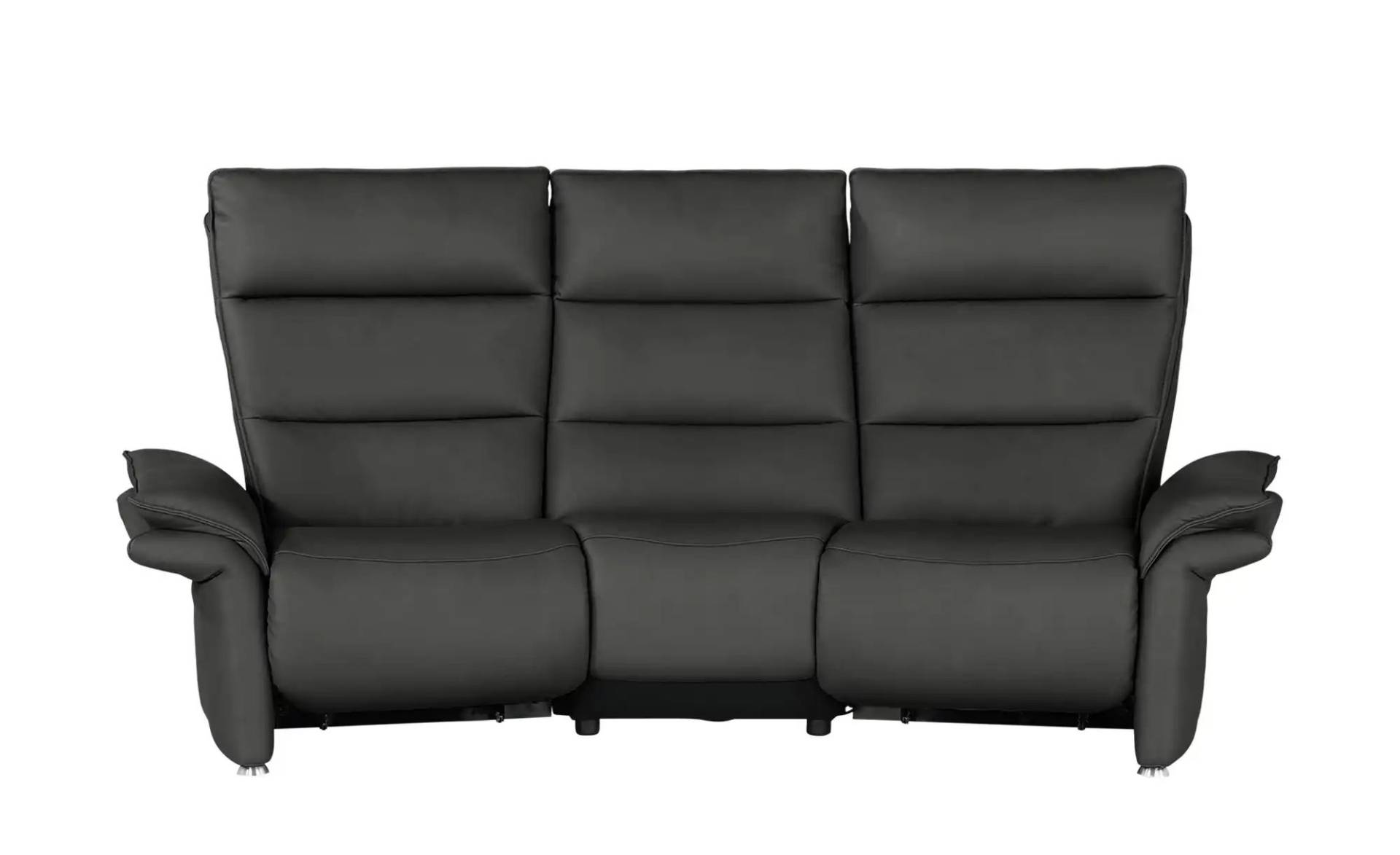 Wohnwert Trapezsofa aus Leder  Corvina ¦ schwarz ¦ Maße (cm): B: 216 H: 109 T: 103 Polstermöbel > Sofas > 3-Sitzer - Möbel Kraft