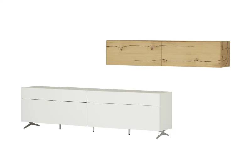 Wohnwert Wohnkombination  Media Design ¦ weiß ¦ Maße (cm): B: 363 H: 145 T: 48.0 Kommoden & Sideboards > Wohnwände - Möbel Kraft
