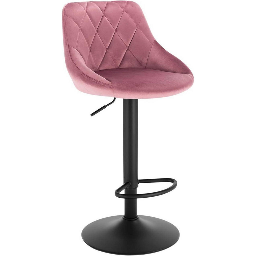 Woltu Barhocker, Rosa, Textil, Säule, 47x83x39 cm, Esszimmer, Barmöbel, Barhocker von Woltu