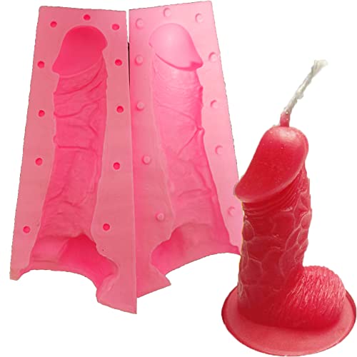WonDerfulC Männlicher Penis Silikon Seifenform Kuchen Kerze Herstellungswerkzeug Interesse Epoxy Backblech Pfanne Polymer Clay Formen (Übergröße)