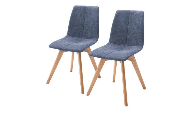 Woodford Esszimmerstuhl im 2er Set Marven ¦ blau ¦ Maße (cm): B: 47 H: 87 T: 52.0 Stühle > Küchenstühle > Polster Küchenstühle - Höffner