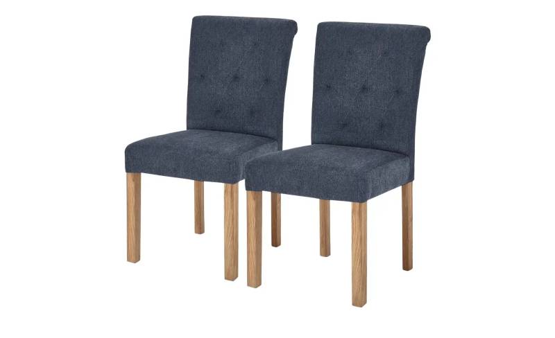 Woodford Esszimmerstuhl im 2er Set Messena ¦ blau ¦ Maße (cm): B: 46 H: 97 T: 54.0 Stühle > Polsterstühle - Höffner