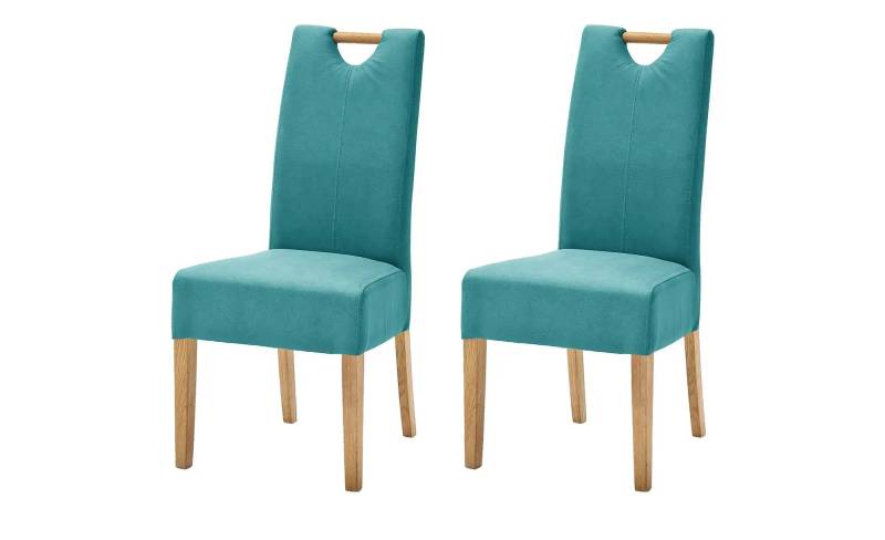 Woodford 2er Set Esszimmerstuhl  mit Griff Mable ¦ blau ¦ Maße (cm): B: 47 H: 99 T: 59.0 Stühle > Küchenstühle > Polster Küchenstühle - Höffner