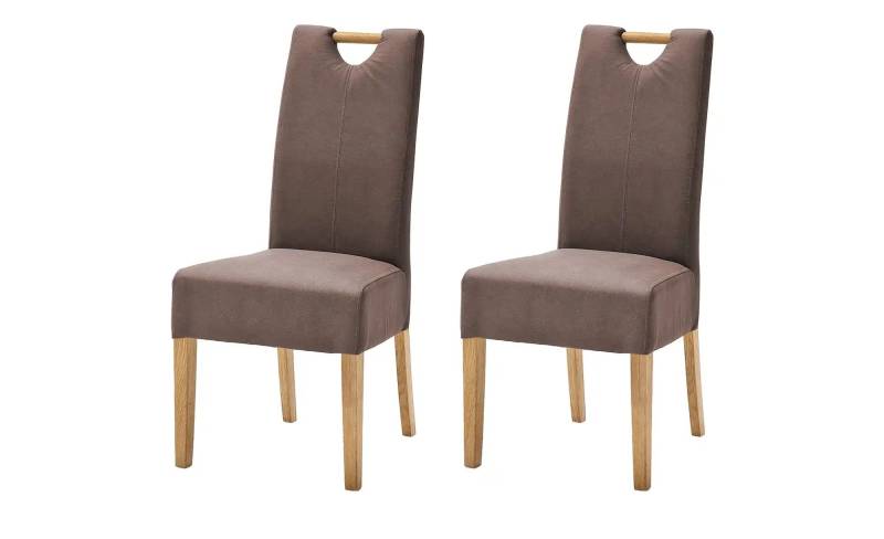 Woodford 2er Set Esszimmerstuhl  mit Griff Mable ¦ braun ¦ Maße (cm): B: 47 H: 99 T: 59.0 Stühle > Küchenstühle > Polster Küchenstühle - Höffner