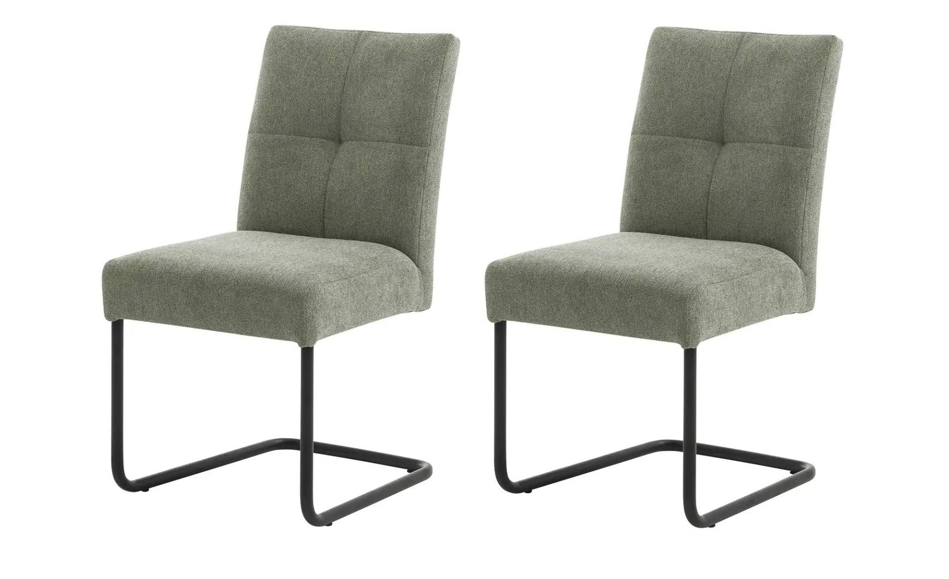 Woodford Schwingstuhl im 2er Set Tabby ¦ grün ¦ Maße (cm): B: 50 H: 91 T: 49.0 Stühle > Küchenstühle > Polster Küchenstühle - Höffner
