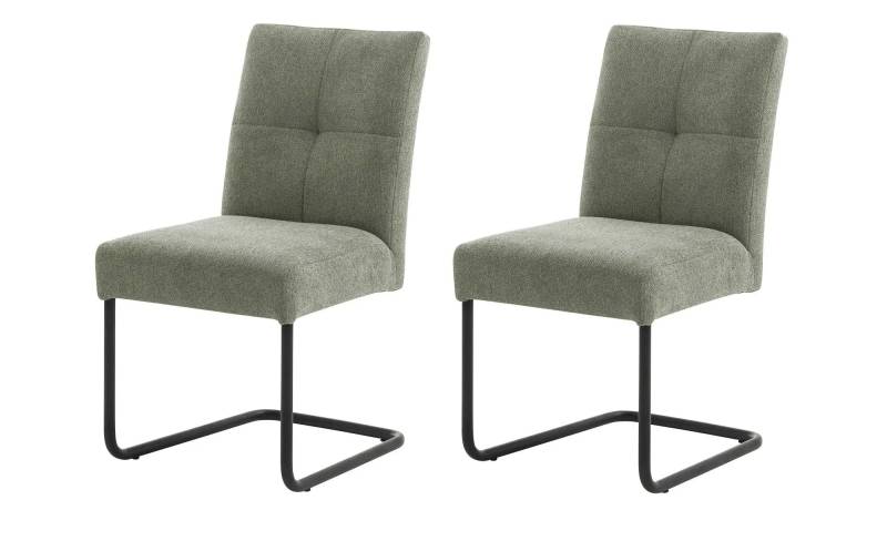 Woodford Schwingstuhl im 2er Set Tabby ¦ grün ¦ Maße (cm): B: 50 H: 91 T: 49.0 Stühle > Küchenstühle > Polster Küchenstühle - Höffner