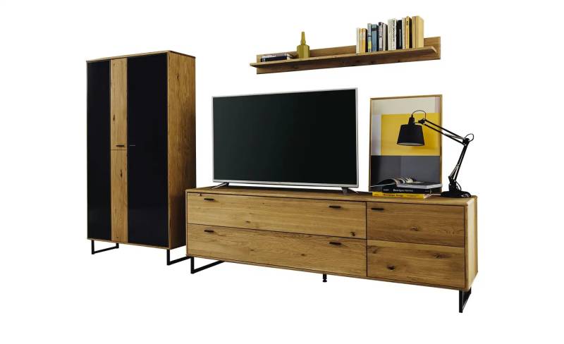 Woodford Wohnkombination  Arezzo ¦ holzfarben ¦ Maße (cm): B: 309 H: 186 T: 50.0 Kommoden & Sideboards > Wohnwände - Möbel Kraft
