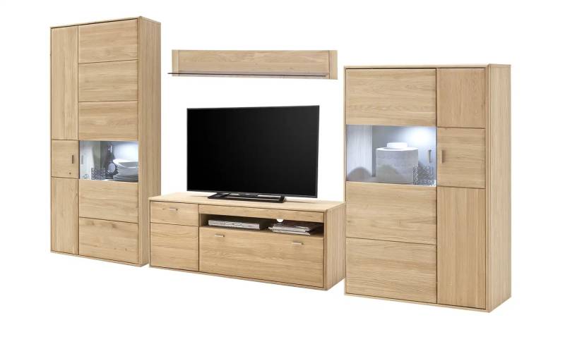 Woodford Wohnkombination  Dias ¦ holzfarben ¦ Maße (cm): B: 337 H: 206 T: 52.0 Kommoden & Sideboards > Wohnwände - Möbel Kraft