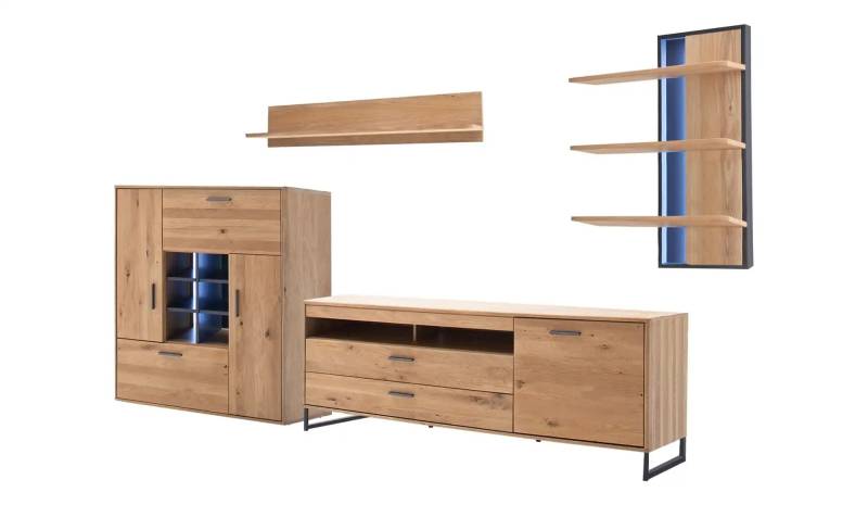 Woodford Wohnkombination  Oakland ¦ holzfarben ¦ Maße (cm): B: 338 H: 204 T: 50.0 Kommoden & Sideboards > Wohnwände - Möbel Kraft