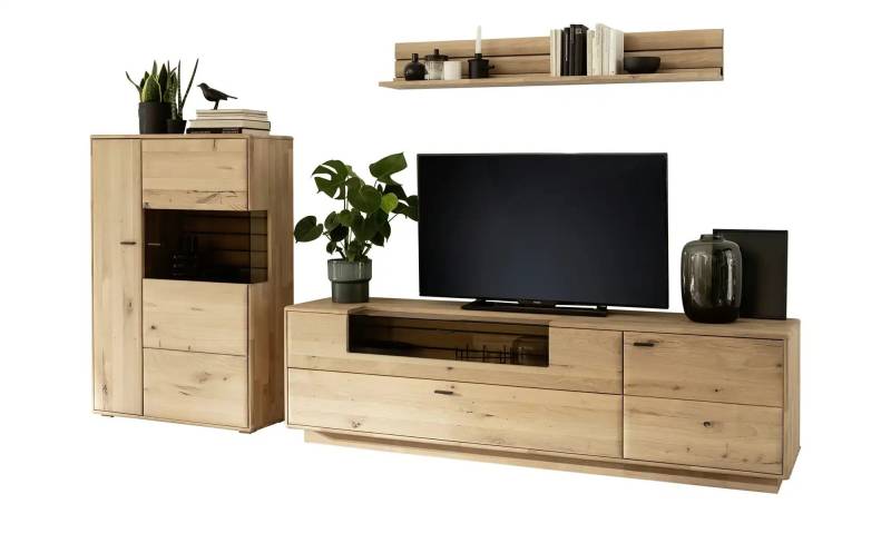 Woodford Wohnkombination  Onna ¦ holzfarben ¦ Maße (cm): B: 308 H: 180 T: 50.0 Kommoden & Sideboards > Wohnwände - Höffner
