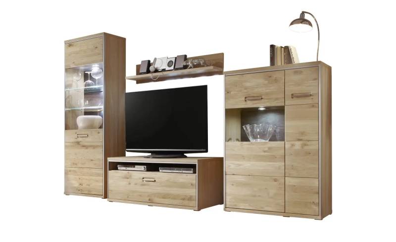 Woodford Wohnwand   Felino ¦ holzfarben ¦ Maße (cm): B: 282 H: 201 T: 52.0 Kommoden & Sideboards > Wohnwände - Möbel Kraft