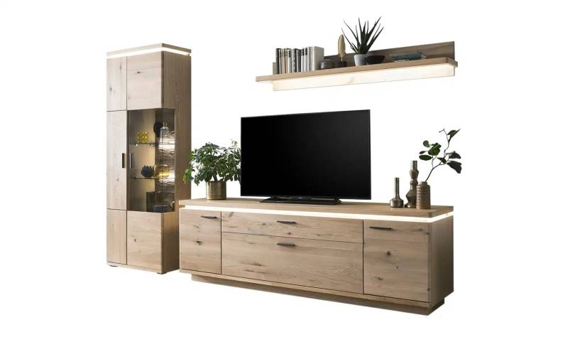 Woodford Wohnwand  Novara ¦ holzfarben ¦ Maße (cm): B: 285 H: 204 T: 50.0 Kommoden & Sideboards > Wohnwände - Möbel Kraft
