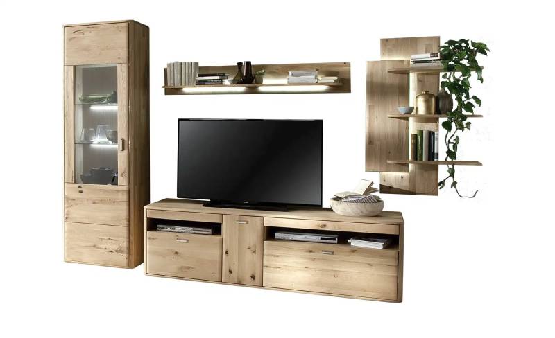 Woodford Wohnkombination  Rowa ¦ holzfarben ¦ Maße (cm): B: 310 H: 208 T: 50.0 Kommoden & Sideboards > Wohnwände - Möbel Kraft