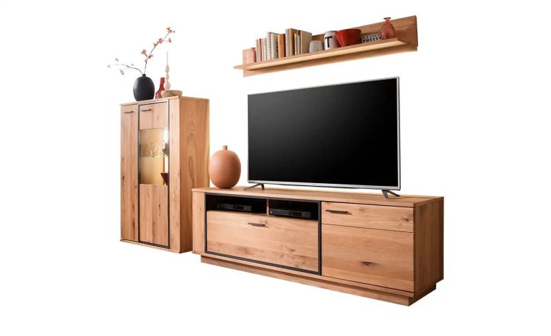 Woodford Wohnkombination  Sania ¦ holzfarben ¦ Maße (cm): B: 270 H: 166 T: 50.0 Kommoden & Sideboards > Wohnwände - Möbel Kraft