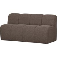 Bank Mojo mit Rückenlehne Boucle 160 cm, Braun