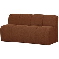 Bank Mojo mit Rückenlehne Boucle 160 cm, Rostbraun