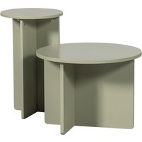 Beistelltisch Ronny 2er-Set aus Holz, Grün Beistelltisch Ronny 2er-Set aus Holz, Grün