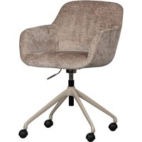 Bürostuhl Morros aus Chenille-Stoff, Grau