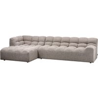 Chaiselongue Allure aus Melange-Stoff Links, Hellgrau