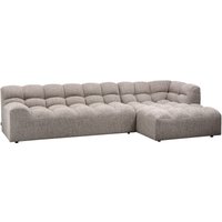 Chaiselongue Allure aus Melange-Stoff Rechts, Hellgrau