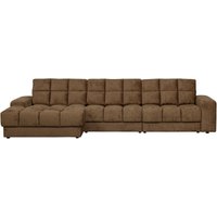 Chaiselongue Date aus Struktursamt Links, Brass