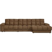 Chaiselongue Date aus Struktursamt Rechts, Brass