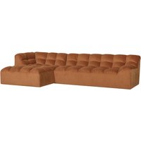 Ecksofa Allure aus Samt Links, Terra