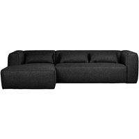Ecksofa Bean Stoff, links Dunkelgrau