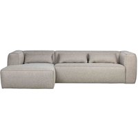 Ecksofa Bean Stoff, links Hellgrau