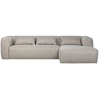 Ecksofa Bean Stoff, rechts Hellgrau