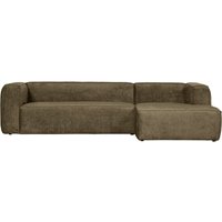 Ecksofa Bean aus Struktursamt Rechts, Moss