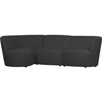Ecksofa Coco aus Boucle-Stoff Links, Dunkelgrau