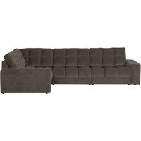 Ecksofa Date aus Webstoff Links, Grau