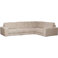 Ecksofa Date mit Cordbezug Rechts, Travertin